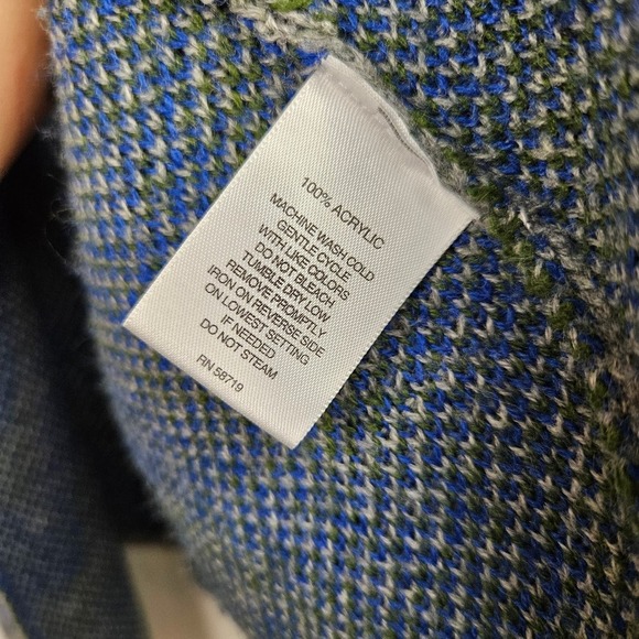 Hannah Diamond Boho Print Open Front Cardigan Sweater XL Grey - Picture 8 of 8